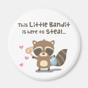 Joli Amour Petit Bandit Masqué Raton Laveur Magnet