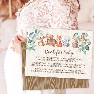 Joli animal de bois réserver pour bébé carte de bo