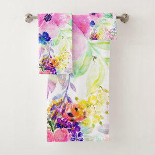 Joli aquarelle de peinture florale à la main desi