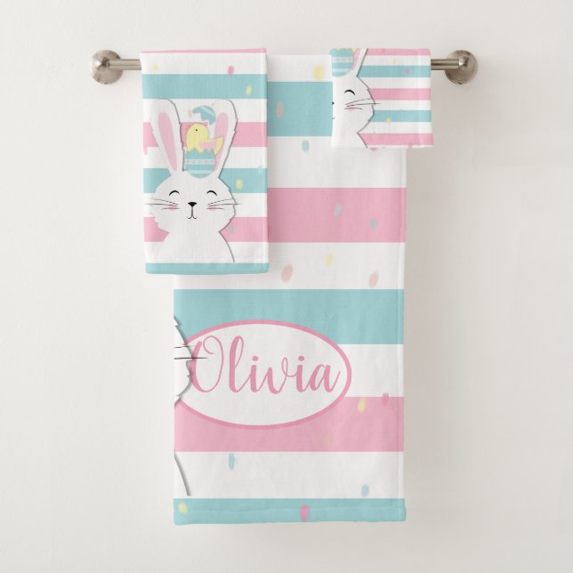 Joli arrière - plan rayé lapin de Pâques (En situation)