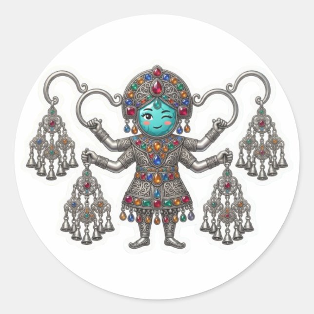 Joli autocollant Berber Amazigh Fibula Khalla Kawa (Devant)