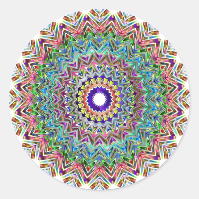 Joli Autocollant coloré Abstrait (Devant)