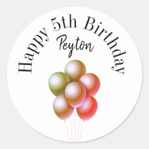 Joli autocollant d'anniversaire