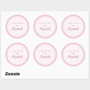 Joli autocollant de nom "Cadeau pour vous de"