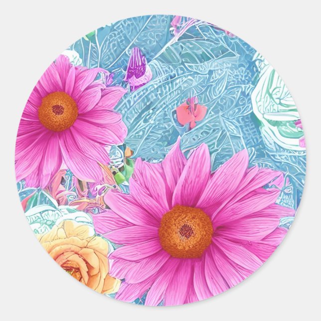 Joli Autocollants Floraux (Devant)
