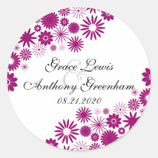 Joli Autocollants Fuchsia Florals