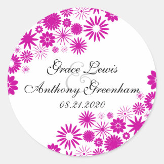 Joli Autocollants Fuchsia Florals