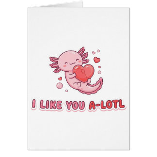 Joli Axolotl Saint-Valentin Je T'aime Beaucoup Pun