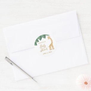 Joli baby shower bébé girafe faveur autocollants