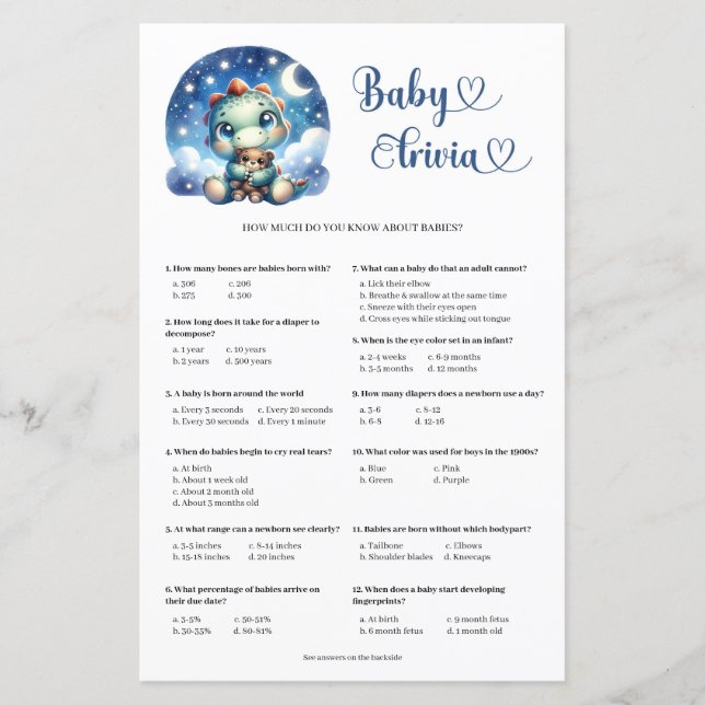 Joli bébé dino étreinte ourson en peluche Baby Tri (Devant)