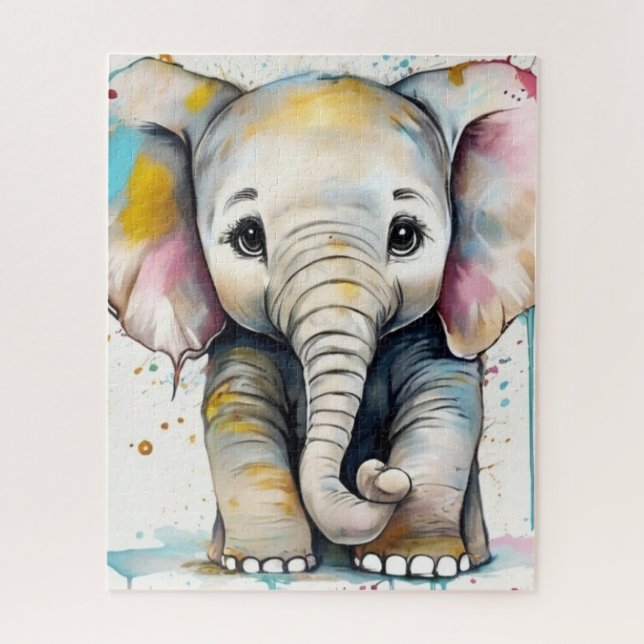 Joli bébé éléphant Puzzle (Vertical)