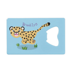 Joli bébé guépard en cours de dessin animé illustr