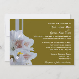 Joli blanc azalea fleurs invitations mariage