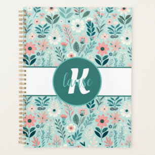 Joli bleu et rose pastel Fleurs d'Art folklorique