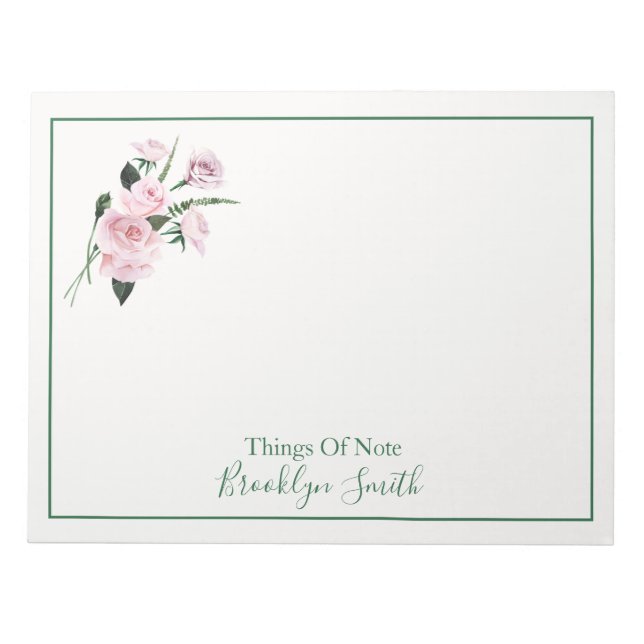 Joli bloc-notes à motif de bouquet floral (Devant)