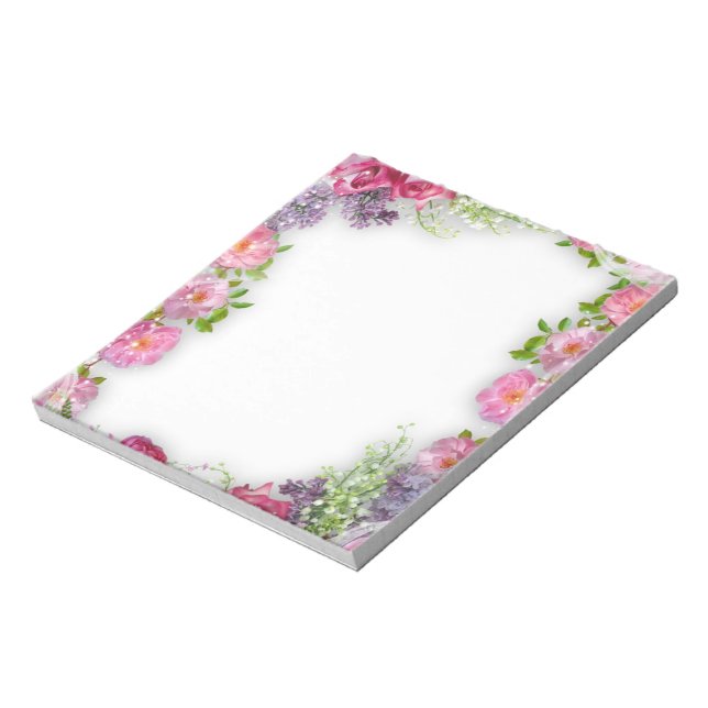 Joli bloc-notes floral coloré (Tourné)
