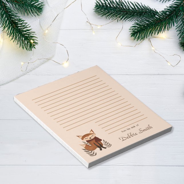 Joli bloc-notes renard d'hiver (Créateur téléchargé)