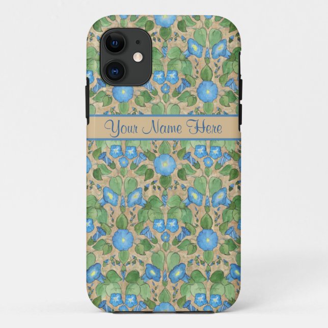 Joli Blue Morning Glory Iphone Xtreme 5/5s Coque (Dos)