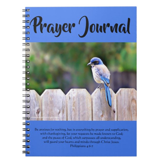Joli Bluebird Sur Le Journal De Prière De Clôture (Devant)