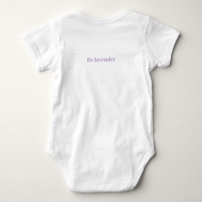 Joli Body Bébé à Mot Lavande | Flora (Dos)