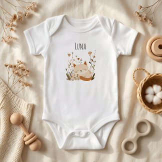 Joli body personnalisé pour bébé avec un chaton en