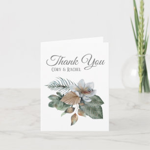 Joli Boho Bouquet Mariage Carte de remerciements