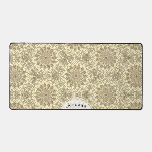 Joli Boho Chic Gold Cream Taupe Mandala (Recto)
