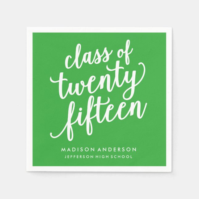 Joli Boho en vert | Serviettes en papier personnal (Devant)