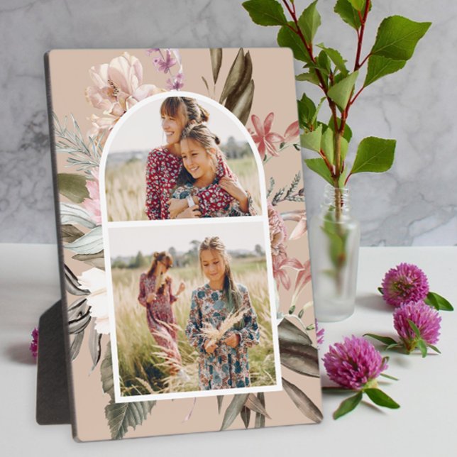 Joli Boho Floral Deux Plaques Photo (Créateur téléchargé)