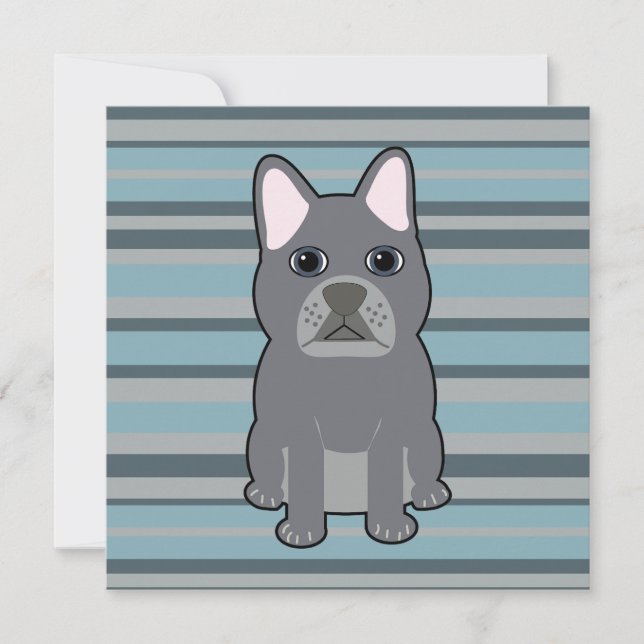 Joli Bouledogue Français rayé bleu (Devant)