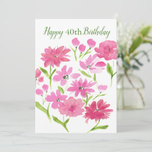 Joli Bouquet Floral Aquarelle Rose