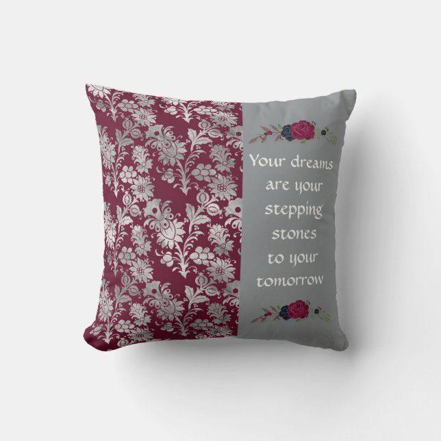 Joli Bourgogne "Tes rêves" Coussin réversible (Recto)