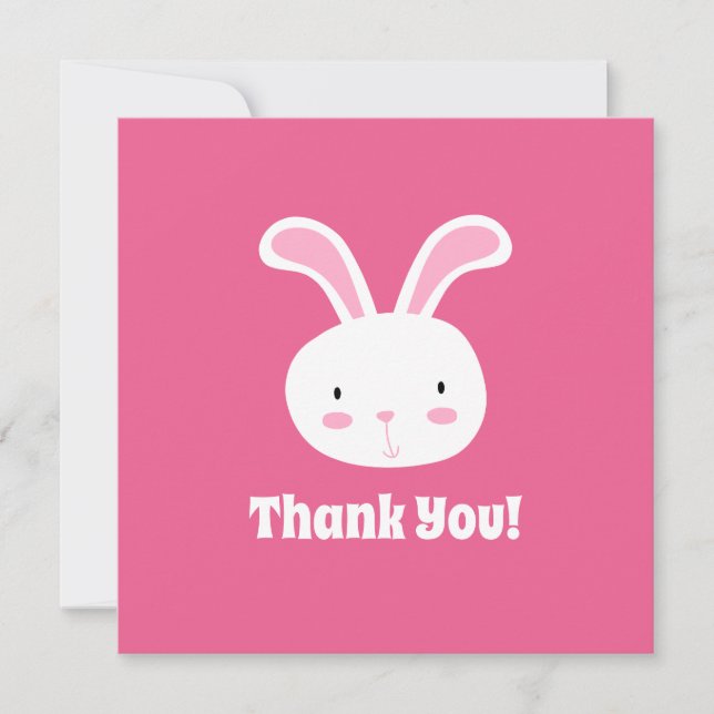 Joli Bunny Carte de remerciements (Devant)