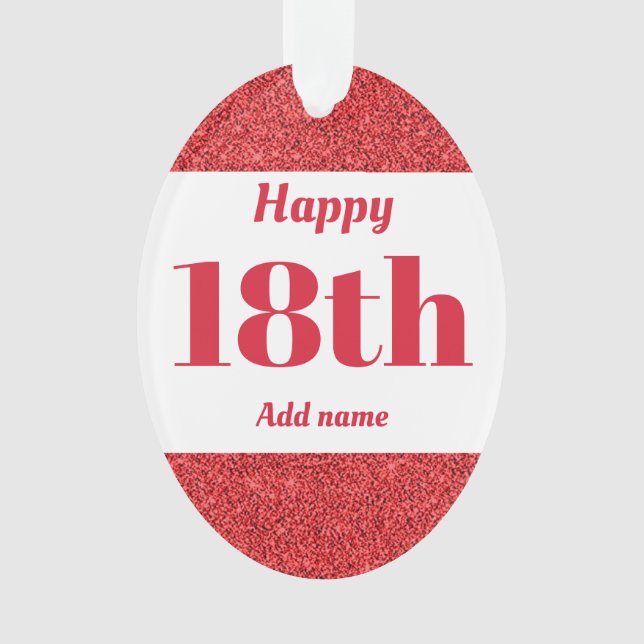 Joli cadeau d'anniversaire personnalisé ornement 1 (devant)