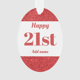 Joli cadeau d'anniversaire personnalisé ornement 2
