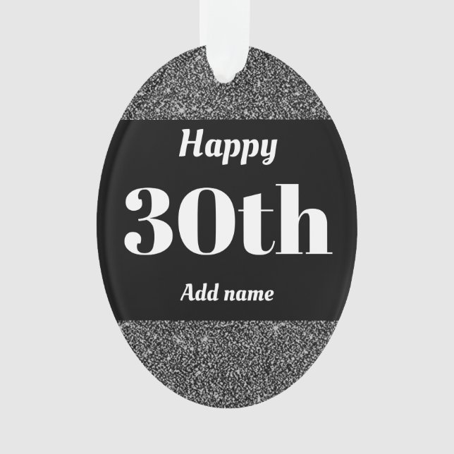 Joli cadeau d'anniversaire personnalisé ornement 3 (devant)