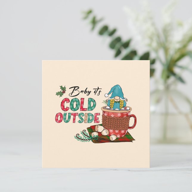Joli cadeau de Noël scandinave et cacao chaud (Debout devant)