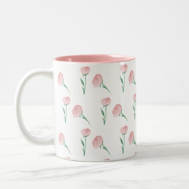 Joli cadeau de tasse de pivoine prépa pour maman (Gauche)