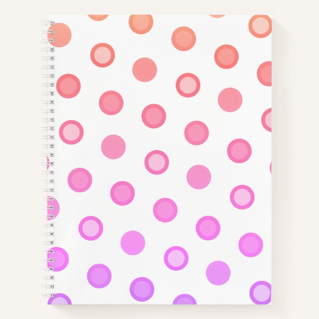 Joli cahier à pois au coucher du soleil (Devant)