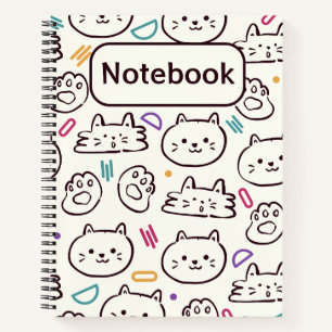 joli cahier coloré pour enfants au chat