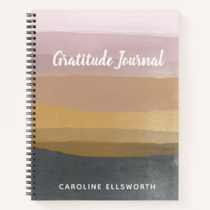 Joli cahier de gratitude personnalisé aquarelle ap