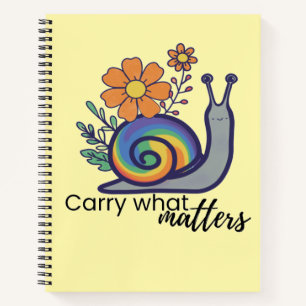 Joli cahier de notes rétro floral arc-en-ciel esca
