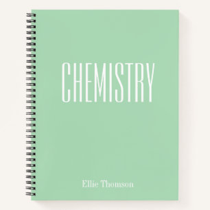 Joli cahier personnalisé de chimie pour l'école