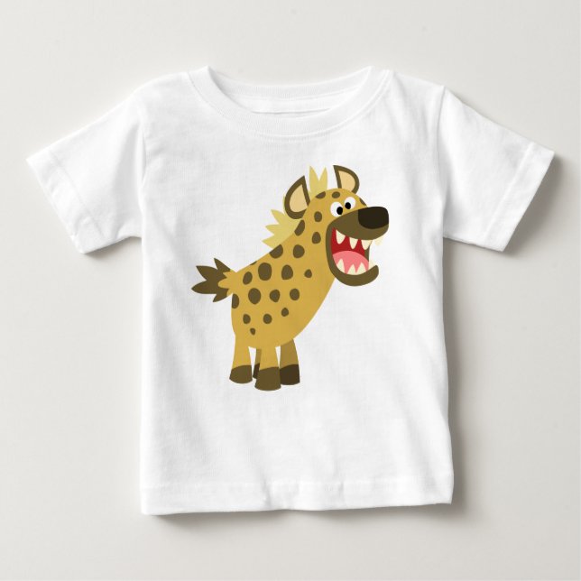 Joli Caquet Cartoon Hyena Baby T-Shirt (Devant)
