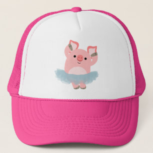 Joli caricature Ballerina Pig Casquette