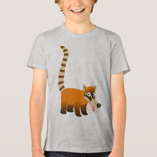 Joli Caricature souriante Coatimundi T-Shirts pour