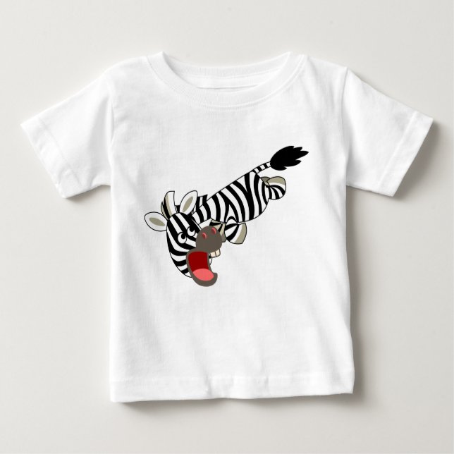 Joli caricature Zebra Baby T-Shirt (Devant)