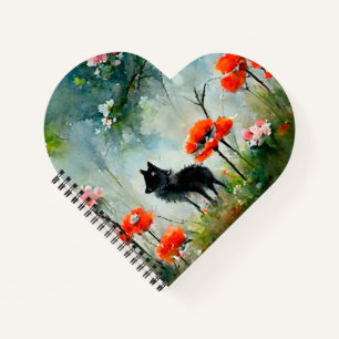 Joli carnet d'animaux sauvages à fleurs