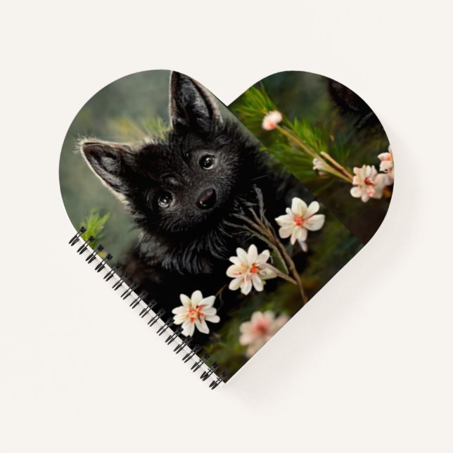 Joli carnet d'animaux sauvages à fleurs (Devant)