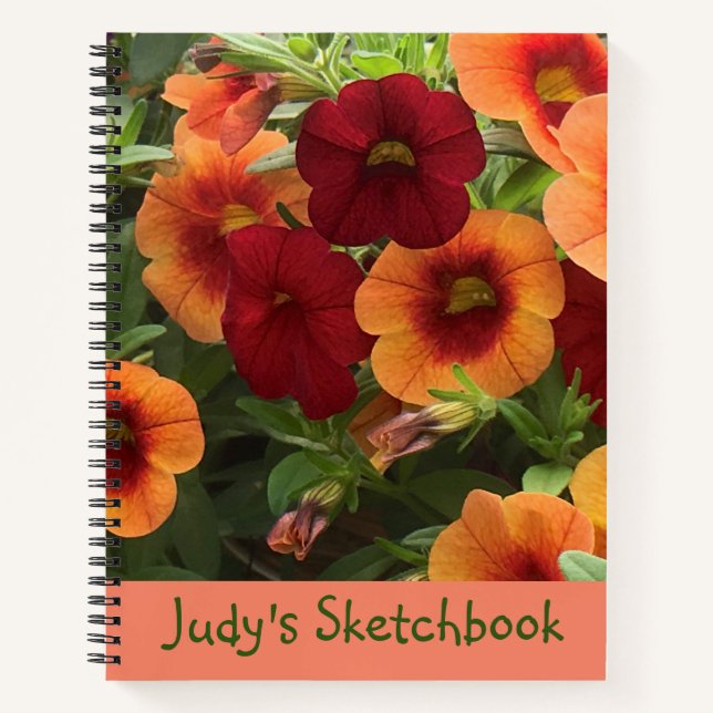 Joli carnet de croquis floral (Devant)